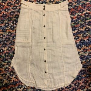 NWOT Free People White Cotton Skirt